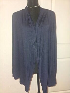Philosophy Republic Clothing Navy Blue Rayon Spandex Cardigan Medium